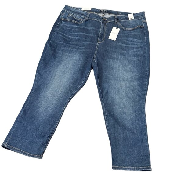NWT Judy Blue Capri Fit Dark Wash JB82154DK Womens Plus Denim Jeans Size 24W - Picture 4 of 12